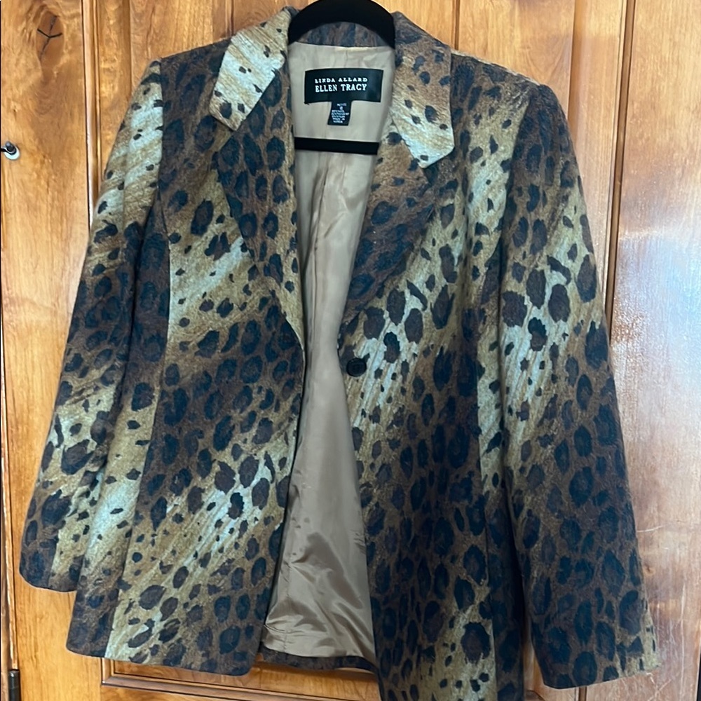 Ellen Tracy Animal Print Women's Blazer